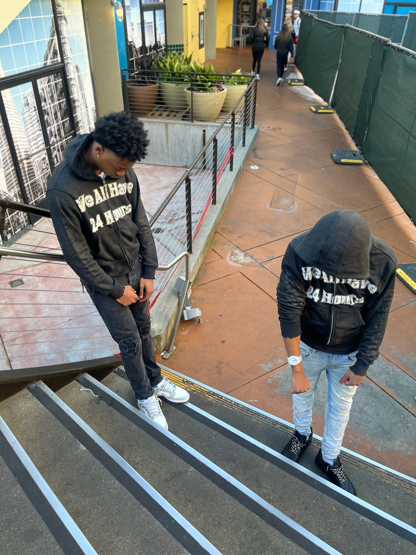 “WE ALL HAVE 24 HOURS” Zip Up Jacket