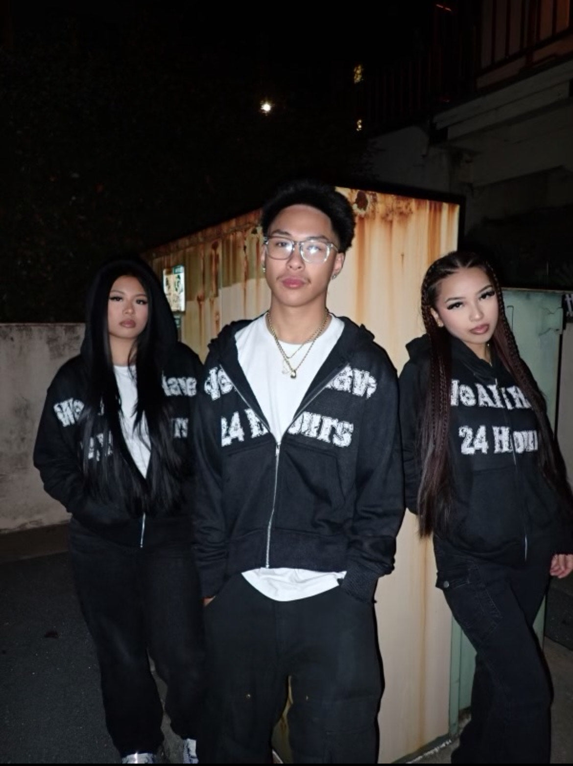 “WE ALL HAVE 24 HOURS” Zip Up Jacket